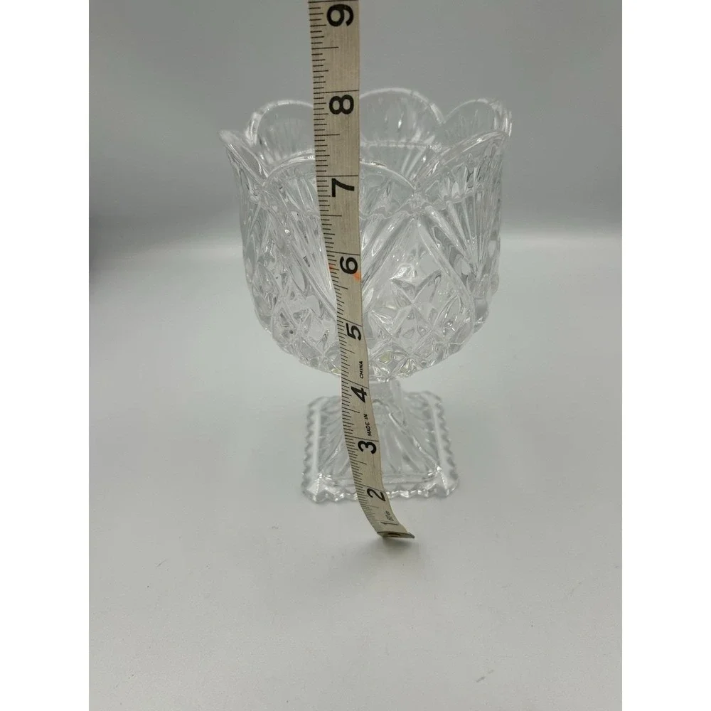 Shannon Designs of Ireland 24% Lead Crystal Tulip Vase Candy Dish Candle Holder